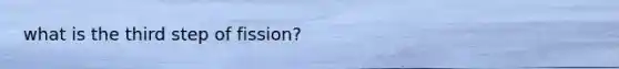 what is the third step of fission?