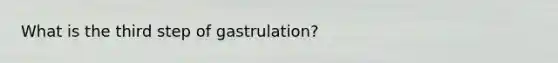 What is the third step of gastrulation?