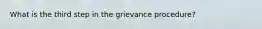 What is the third step in the grievance procedure?