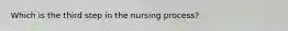 Which is the third step in the nursing process?