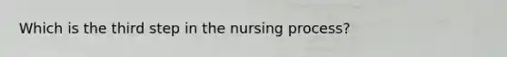 Which is the third step in the nursing process?