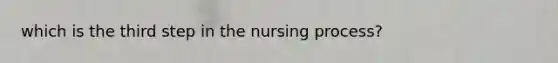 which is the third step in the nursing process?