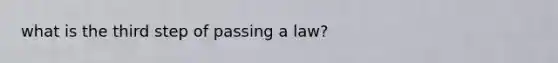 what is the third step of passing a law?