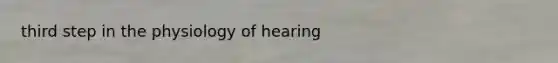 third step in the physiology of hearing