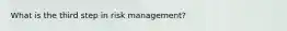 What is the third step in risk management?