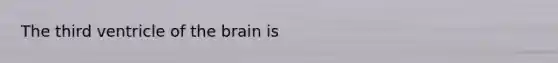 The third ventricle of the brain is