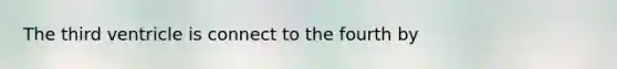 The third ventricle is connect to the fourth by