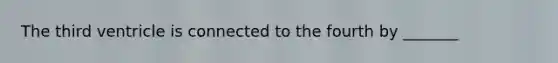 The third ventricle is connected to the fourth by _______