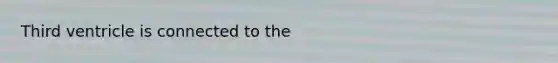 Third ventricle is connected to the