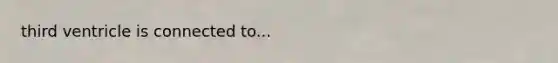 third ventricle is connected to...