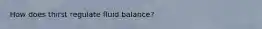 How does thirst regulate fluid balance?