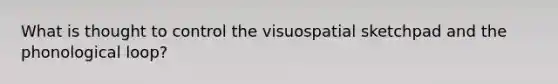 What is thought to control the visuospatial sketchpad and the phonological loop?