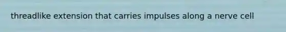threadlike extension that carries impulses along a nerve cell