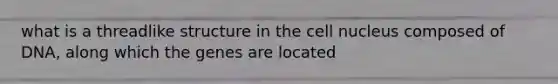 what is a threadlike structure in the cell nucleus composed of DNA, along which the genes are located