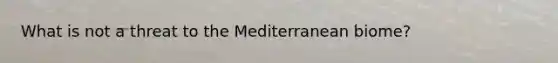 What is not a threat to the Mediterranean biome?