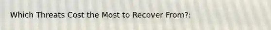 Which Threats Cost the Most to Recover From?: