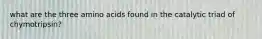 what are the three amino acids found in the catalytic triad of chymotripsin?