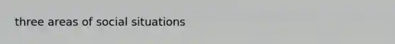 three areas of social situations