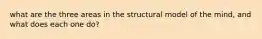 what are the three areas in the structural model of the mind, and what does each one do?