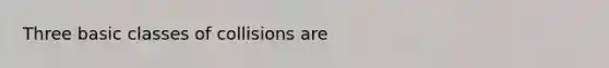 Three basic classes of collisions are