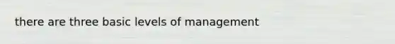 there are three basic levels of management