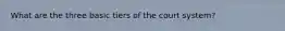 What are the three basic tiers of the court system?