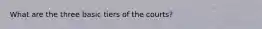 What are the three basic tiers of the courts?