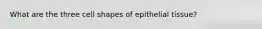 What are the three cell shapes of epithelial tissue?