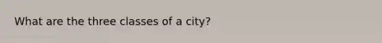 What are the three classes of a city?