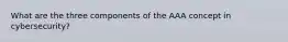 What are the three components of the AAA concept in cybersecurity?