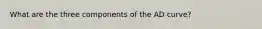 What are the three components of the AD curve?