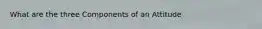 What are the three Components of an Attitude