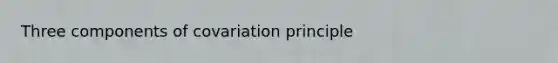 Three components of covariation principle