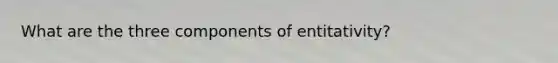 What are the three components of entitativity?