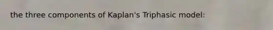 the three components of Kaplan's Triphasic model: