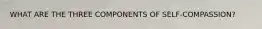 WHAT ARE THE THREE COMPONENTS OF SELF-COMPASSION?