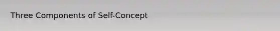 Three Components of Self-Concept