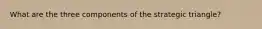 What are the three components of the strategic triangle?