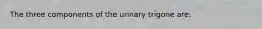 The three components of the urinary trigone are: