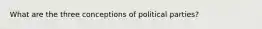 What are the three conceptions of political parties?