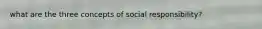 what are the three concepts of social responsibility?