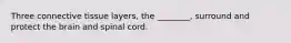 Three connective tissue layers, the ________, surround and protect the brain and spinal cord.