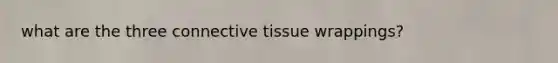 what are the three connective tissue wrappings?