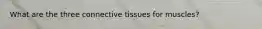 What are the three connective tissues for muscles?