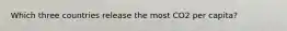 Which three countries release the most CO2 per capita?