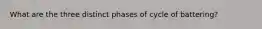 What are the three distinct phases of cycle of battering?
