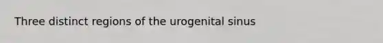 Three distinct regions of the urogenital sinus