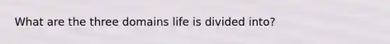 What are the three domains life is divided into?