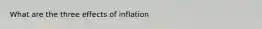 What are the three effects of inflation