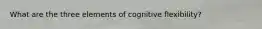 What are the three elements of cognitive flexibility?